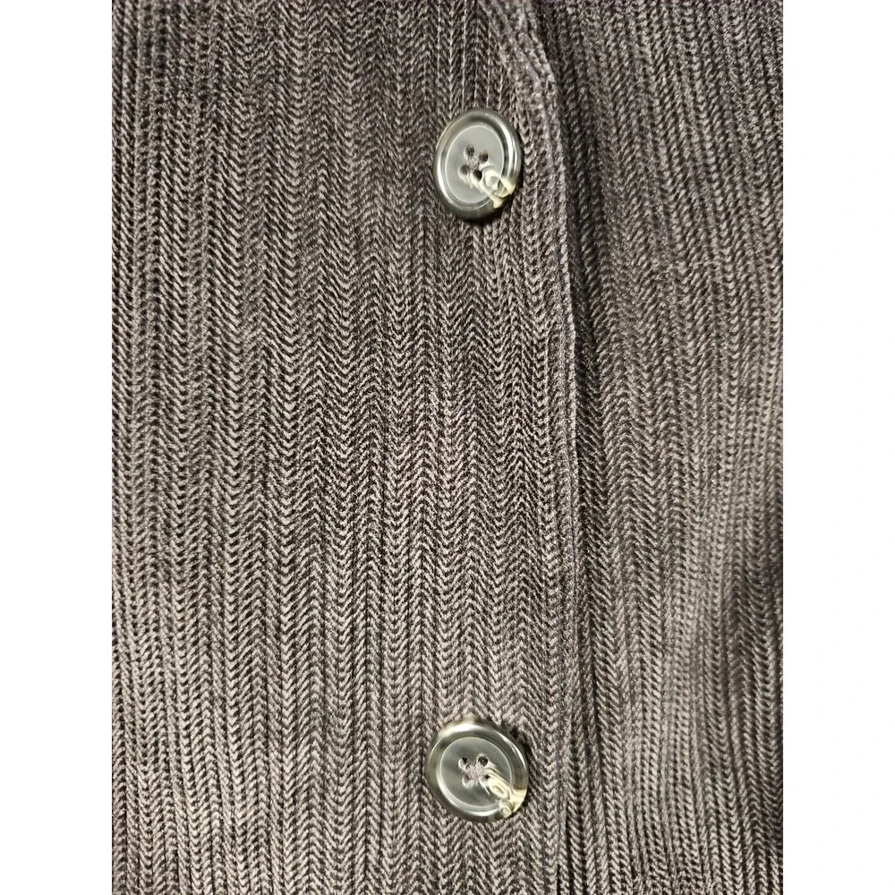 Chaps Corduroy Blazer Chevron Brown Sport Coat Mens 44R 💯 Cotton 2-Button Vtg‎